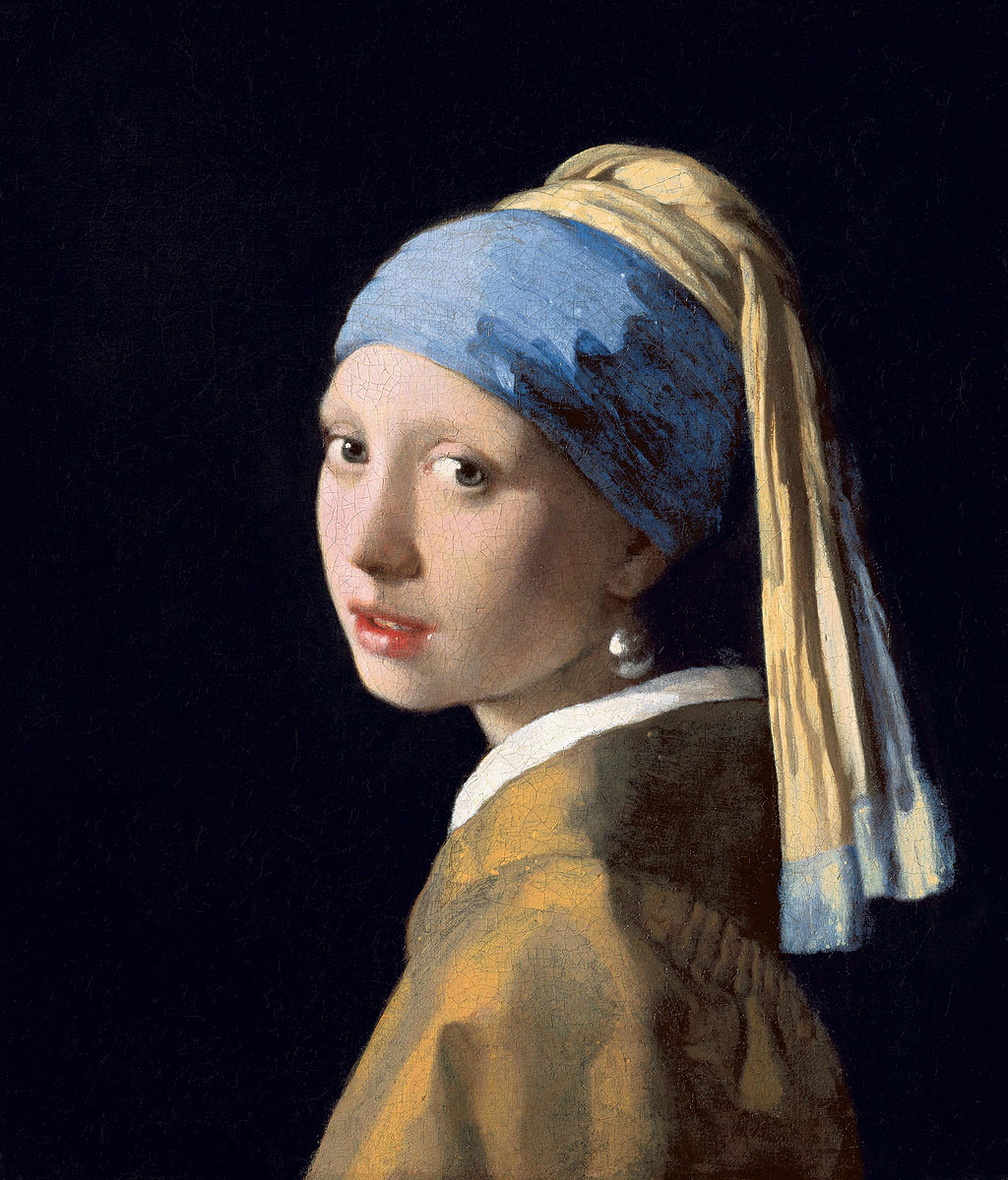 Girl with a Pearl Earring  (Black t-shirt)