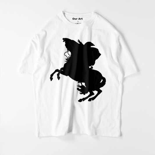 Napoleón cruzando los Alpes (camiseta blanca)