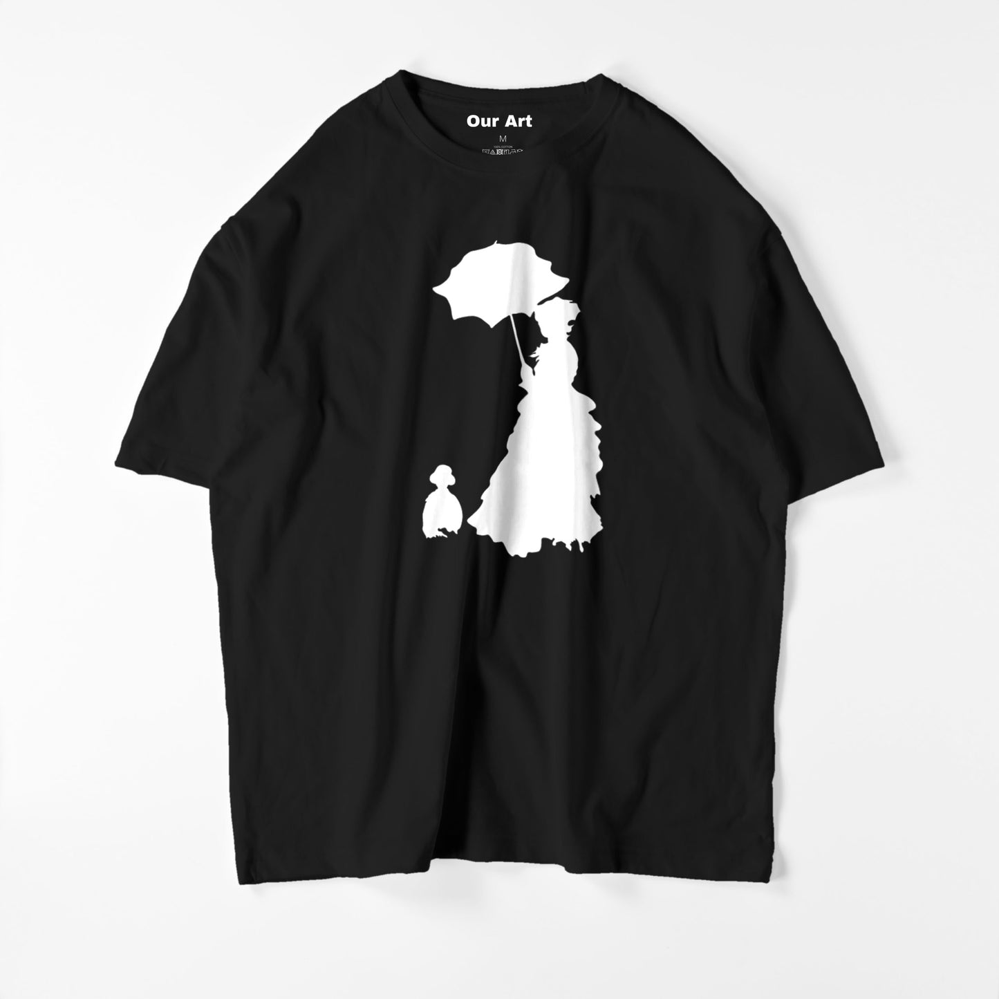 Mujer con un Parasol -Madame Monet y su hijo (Black T -shirt)