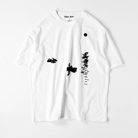 Impression du lever du soleil (t-shirt blanc)