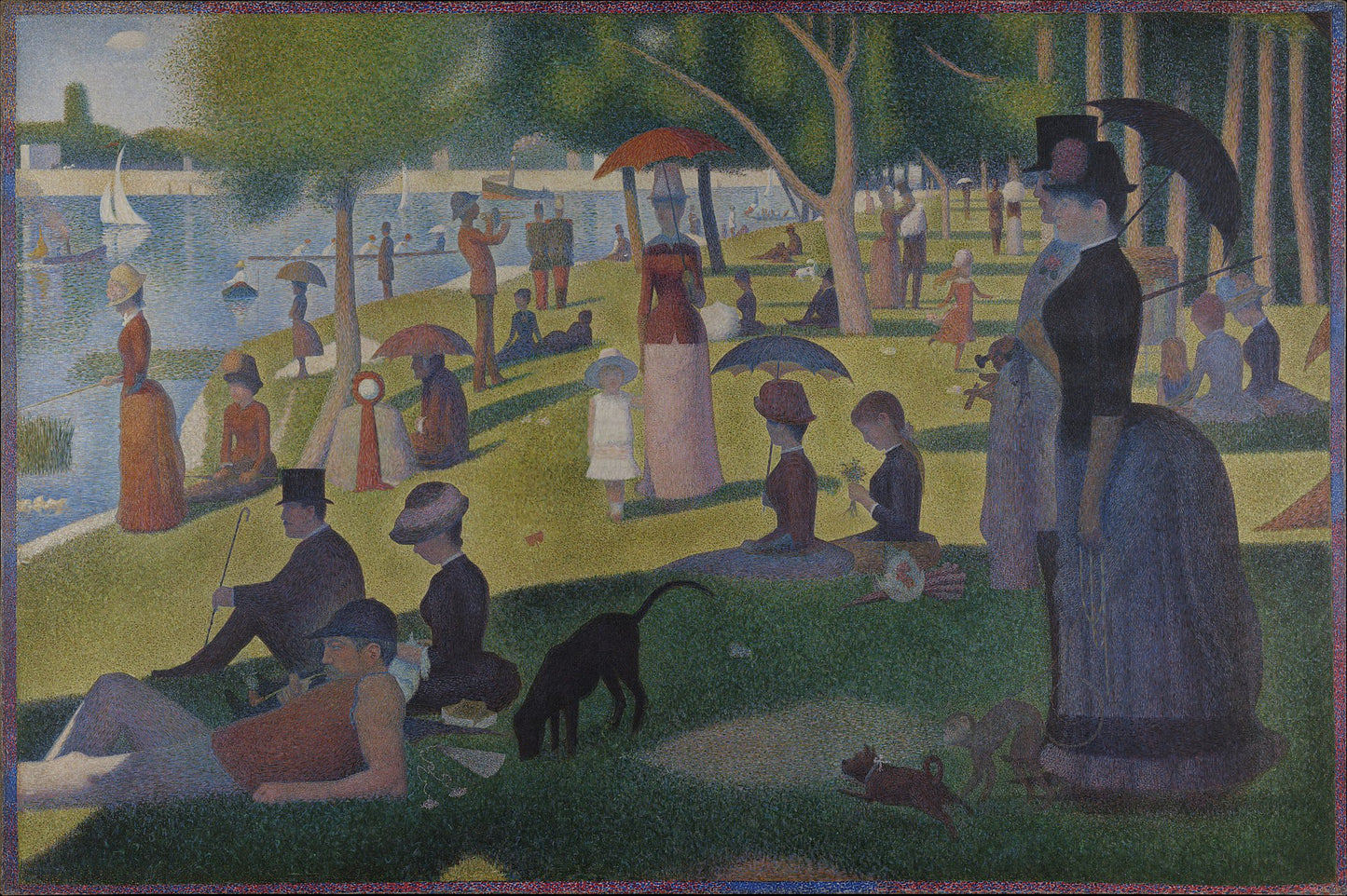 Una domenica pomeriggio sull'isola di La Grande Jatte (maglietta bianca)