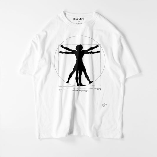 Hombre vitruviano (camiseta blanca)