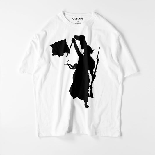 Liberty menant le peuple (t-shirt blanc)