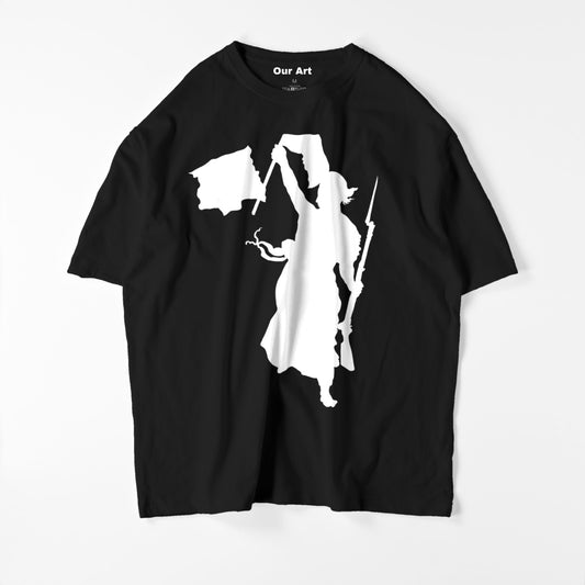 Liberty menant le peuple (T-shirt noir)