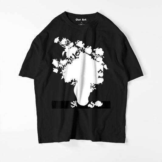 Rosas (camiseta negra)