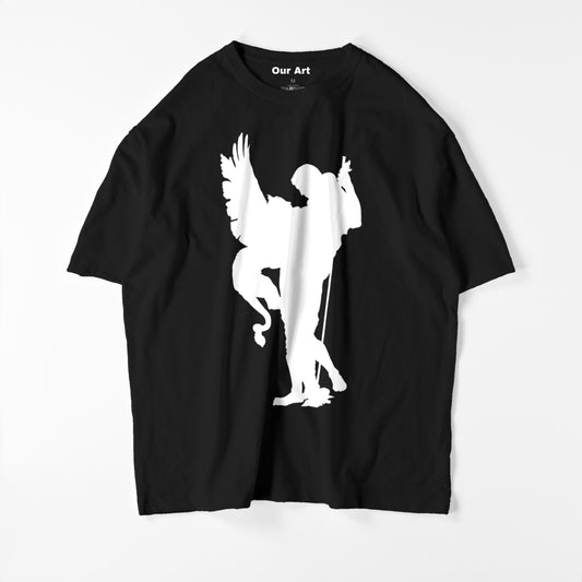 Oedipus and the Sphinx (Black t-shirt)