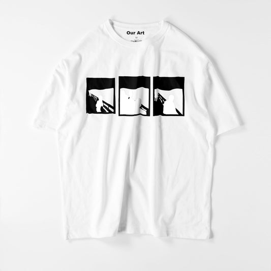 Scream,anxiety,despair  (White t-shirt)