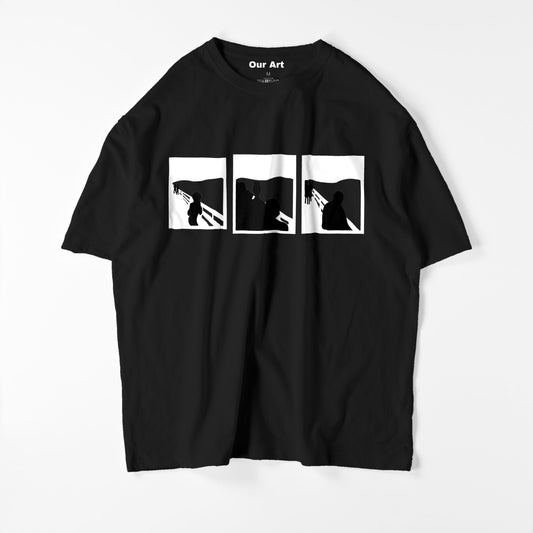 Scream,anxiety,despair  (Black t-shirt)