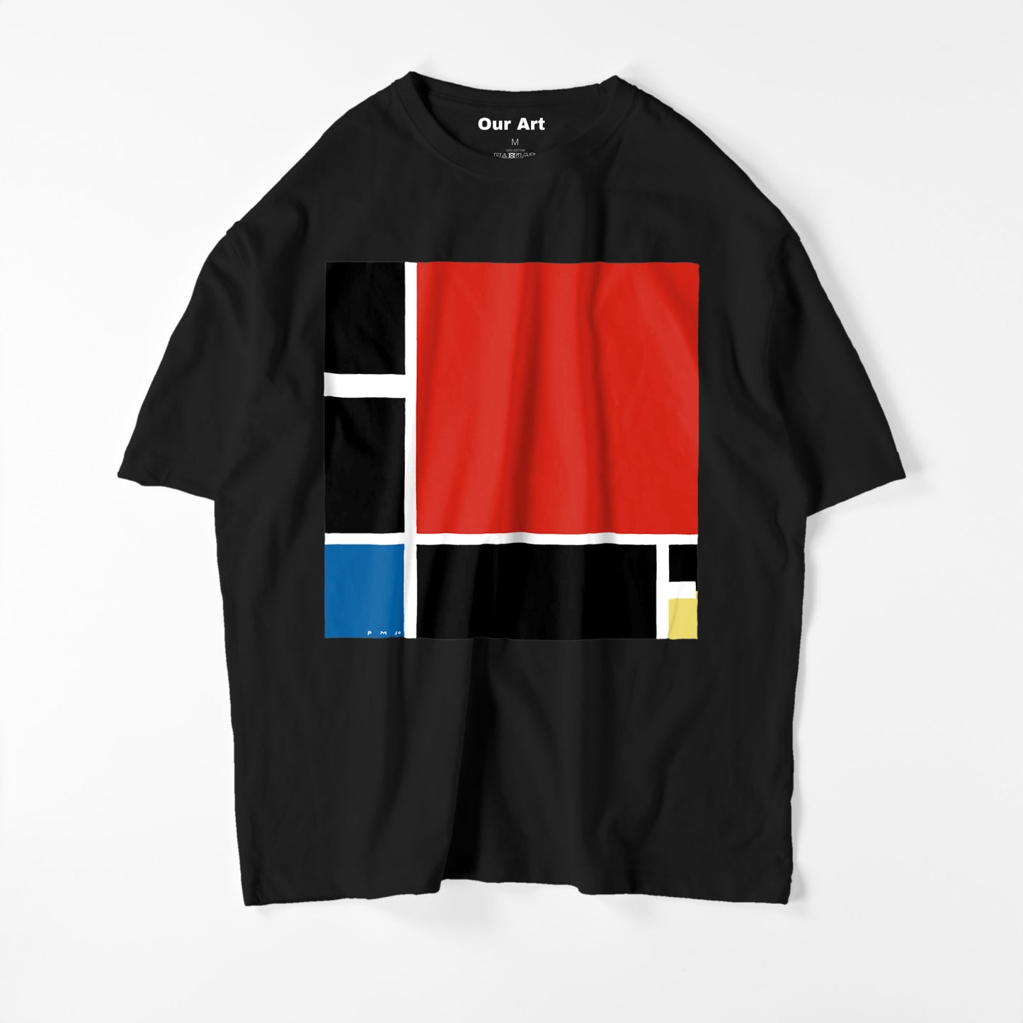 Composition II in Red, Blue, and Yellow (Black t-shirt)